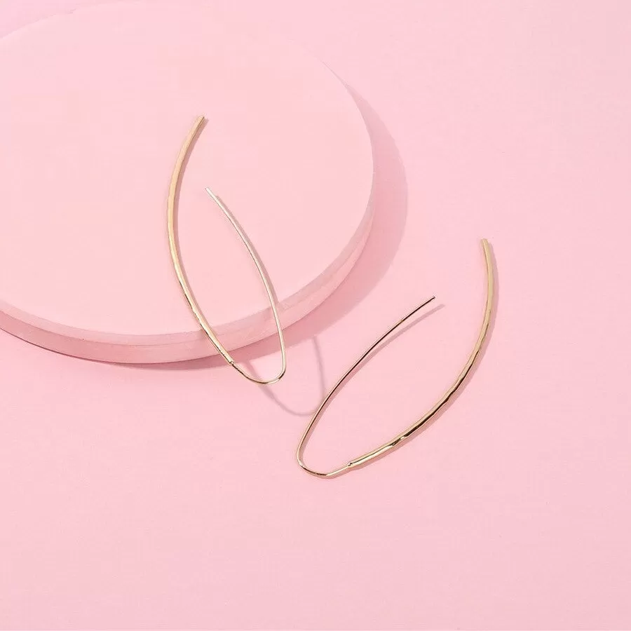 Simply Classic Needle Hook Style Earring - 2 Colors