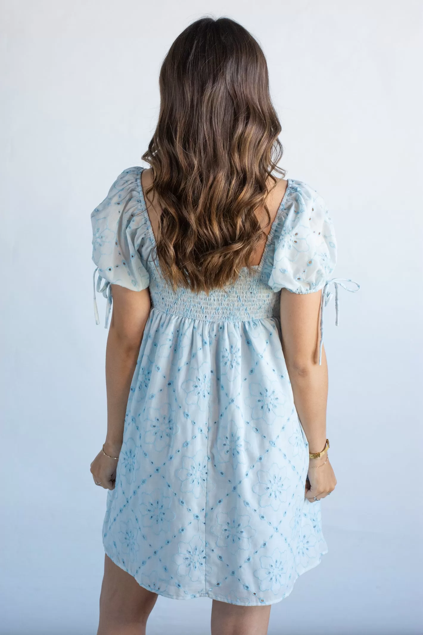 Simply Dreamy Eyelet Mini Dress