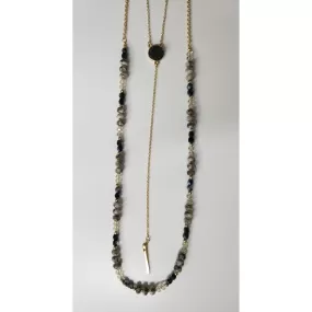 Simply Noelle Rock On Drop Necklace - Black