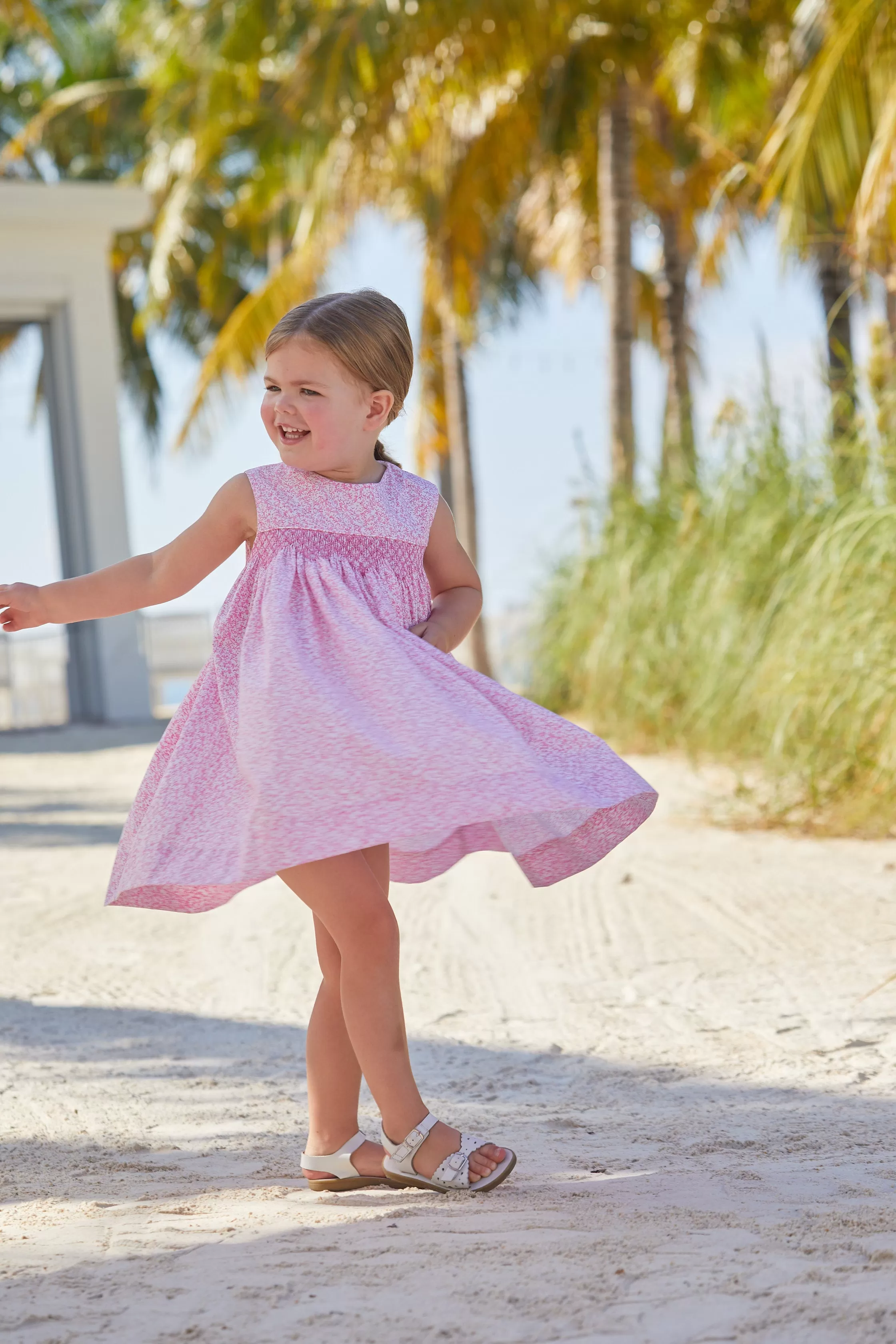 Simply Smocked Dress - Pink Vinings