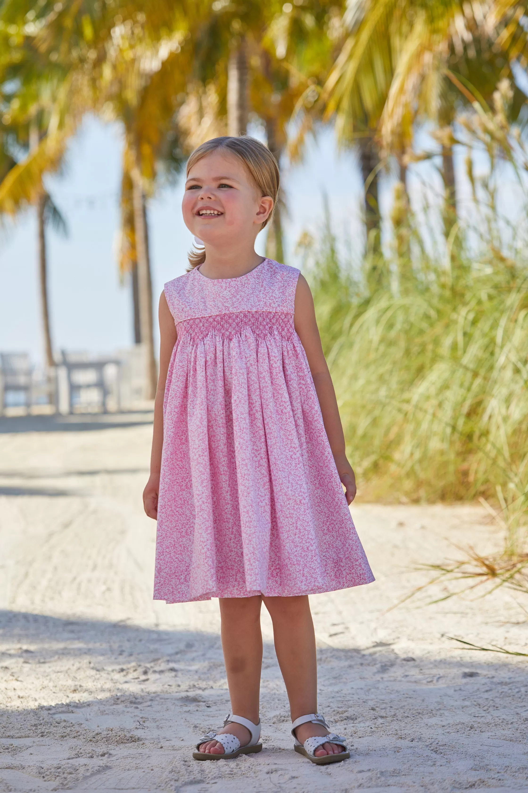 Simply Smocked Dress - Pink Vinings