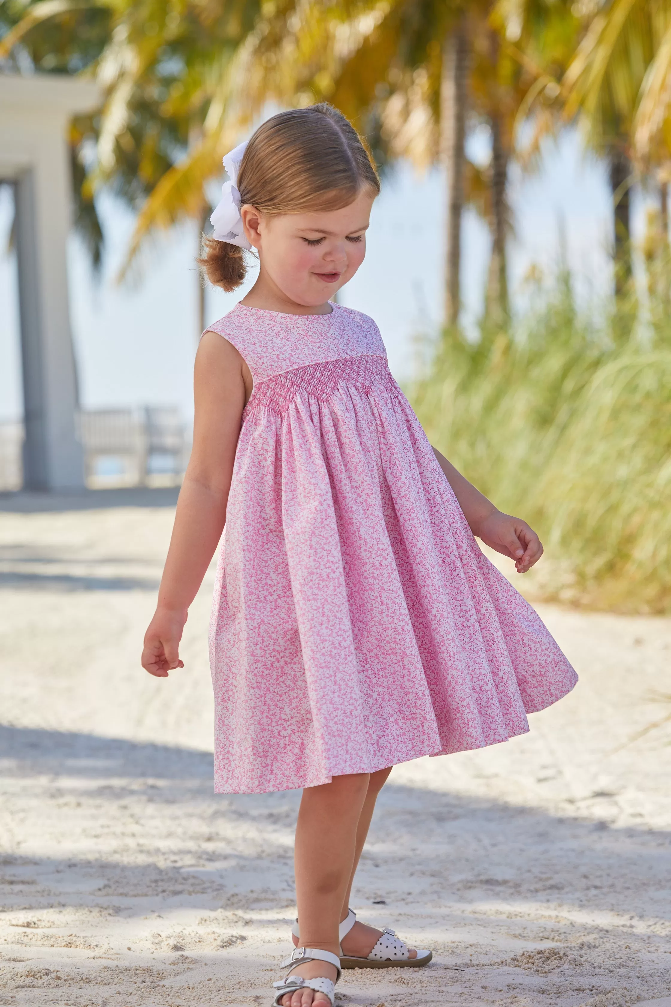 Simply Smocked Dress - Pink Vinings