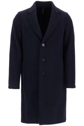 SINGLE-BREASTED WOOL COAT IN BOILED