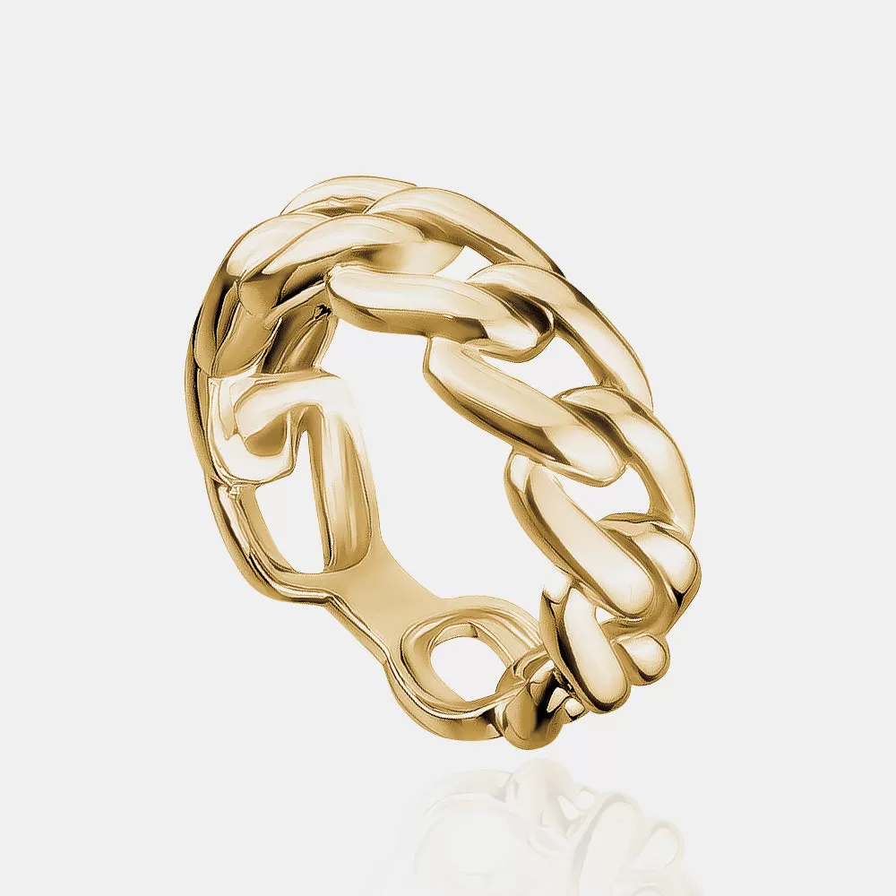 Solid Gold Link Ring