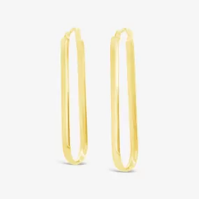 Squared Paperclip Hoop Earrings