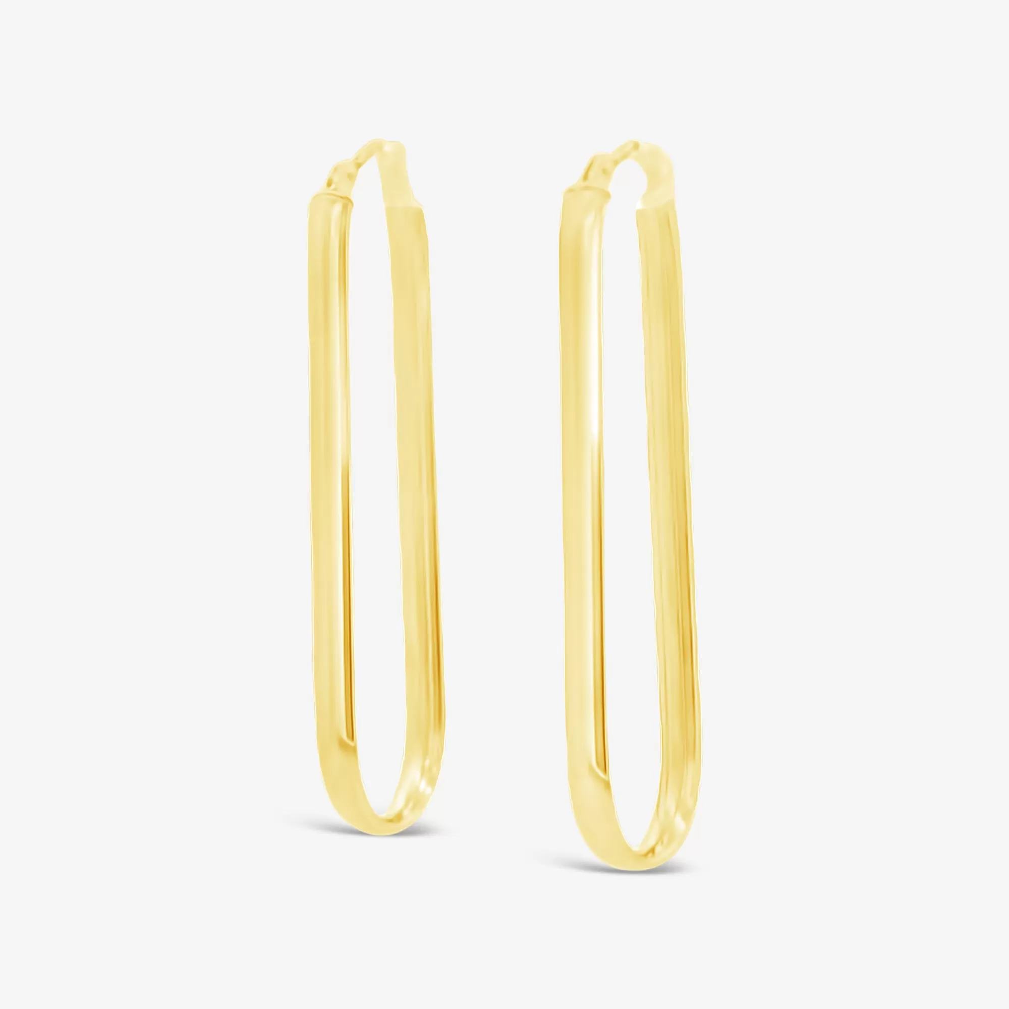 Squared Paperclip Hoop Earrings