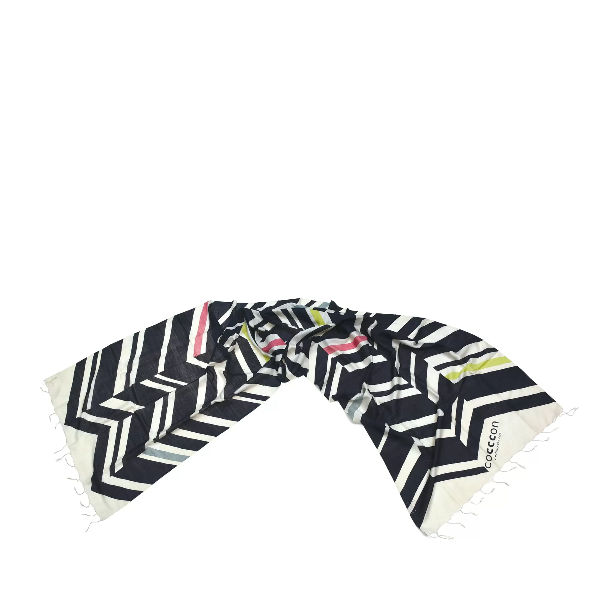 Striped Silk Scarf Handmade from Peace Silk