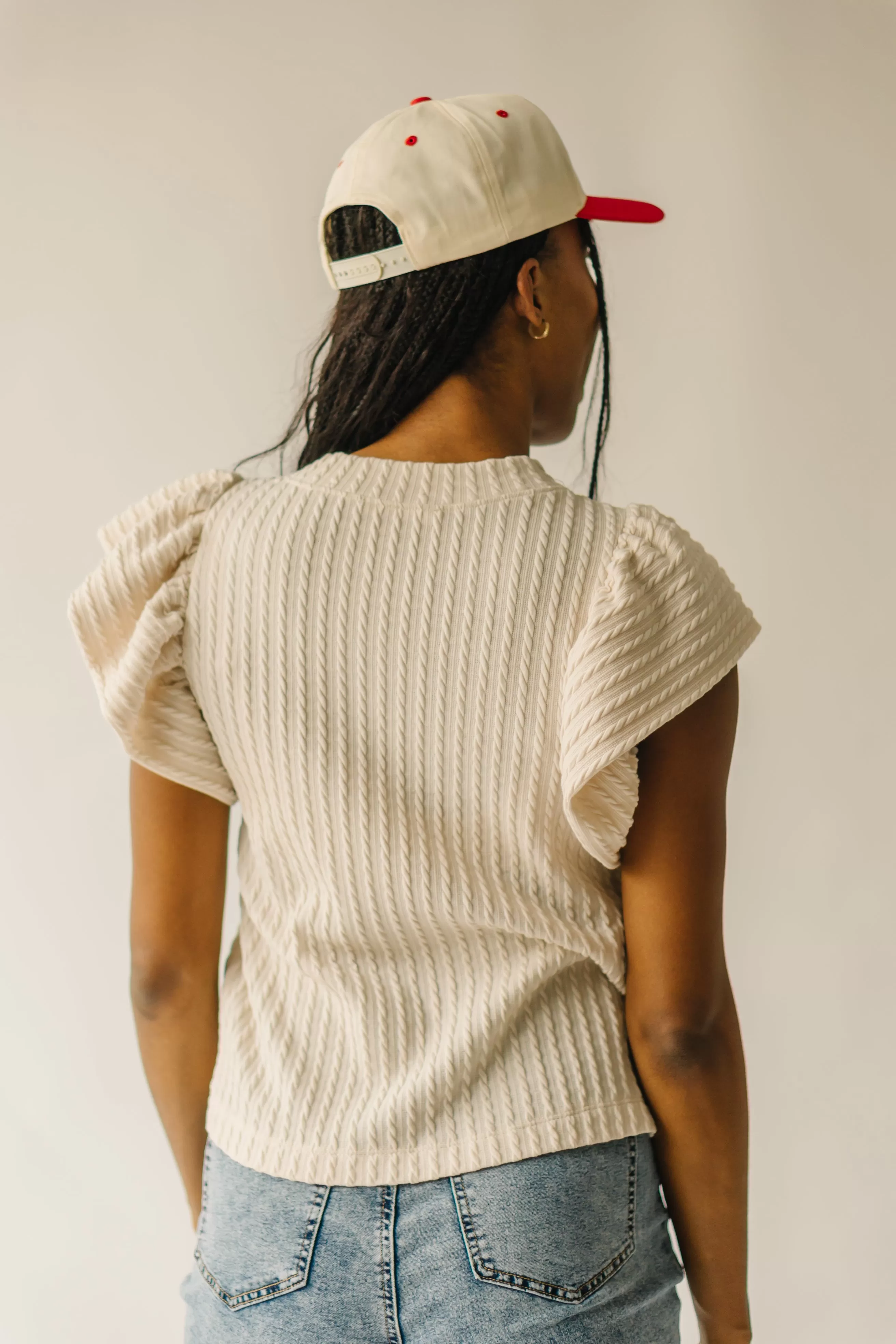 The Bratten Textured Blouse in Ivory