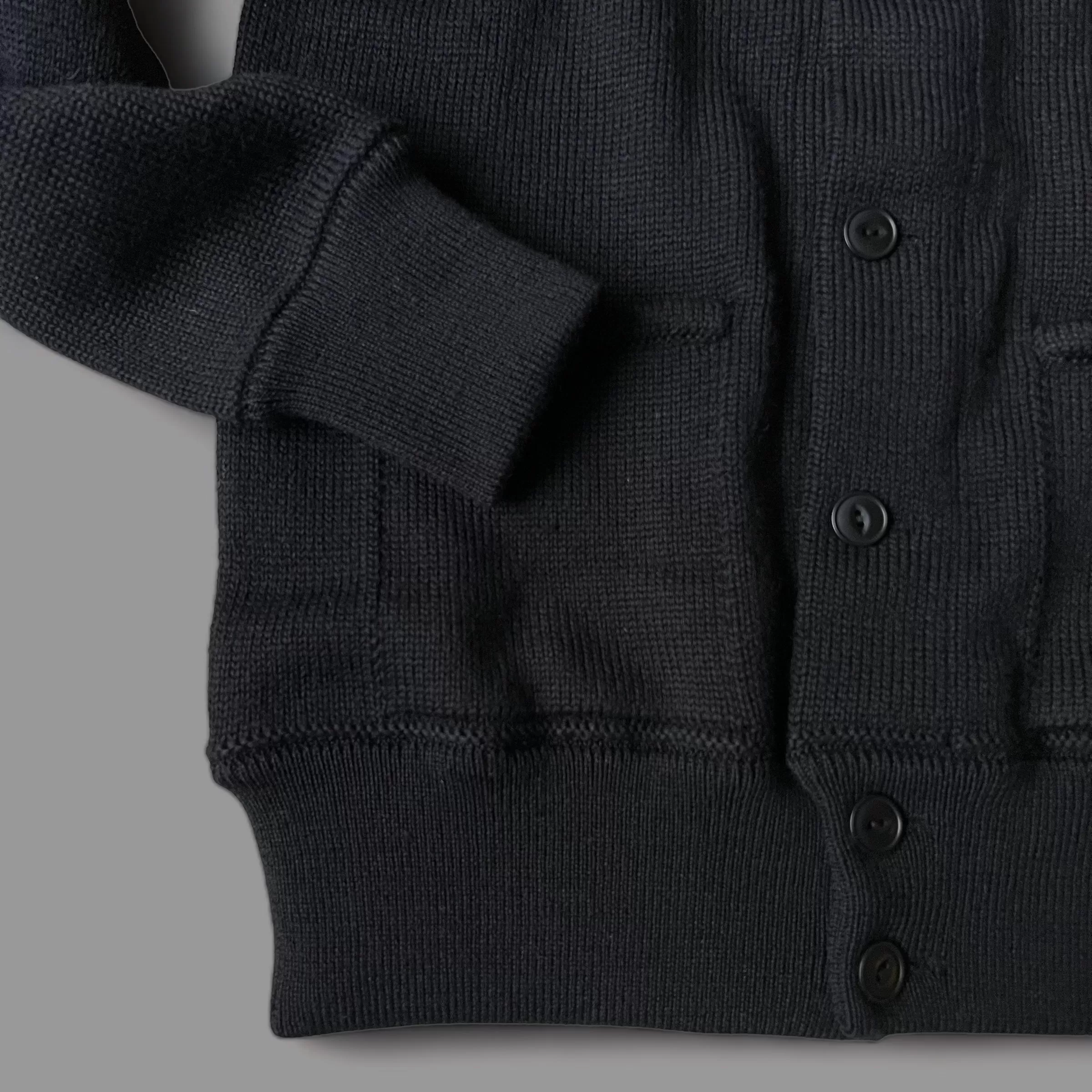 THE BRIG 2  CARDIGAN - BLACK