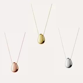 Three Egg Necklace Set in 14kt Gold Over Sterling Silver