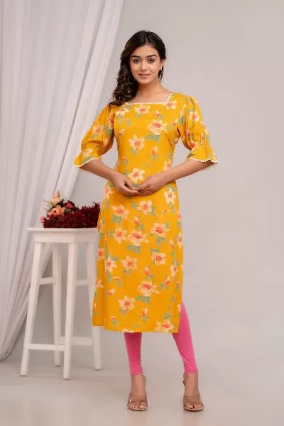 Tie Dye A-Line Cotton  Kurti 1Pc