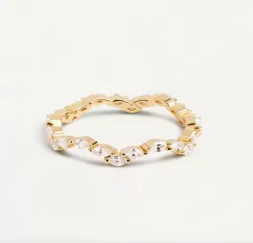 Timeless Match Ring in 14k Gold over Sterling Silver