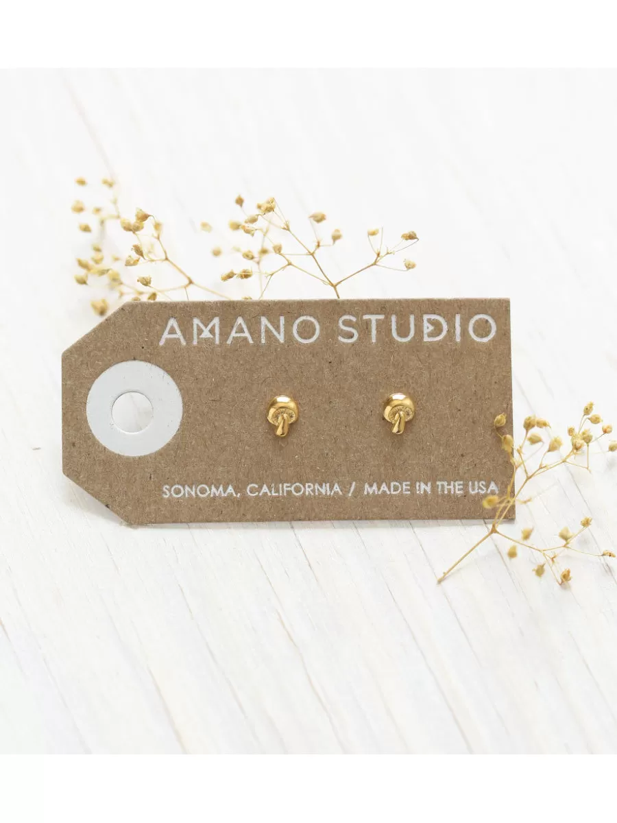 Tiny Golden Mushroom Posts by Amano Studio