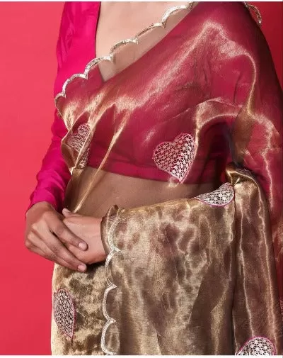 Tissue Gold Designer Saree