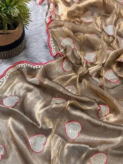 Tissue Gold Designer Saree