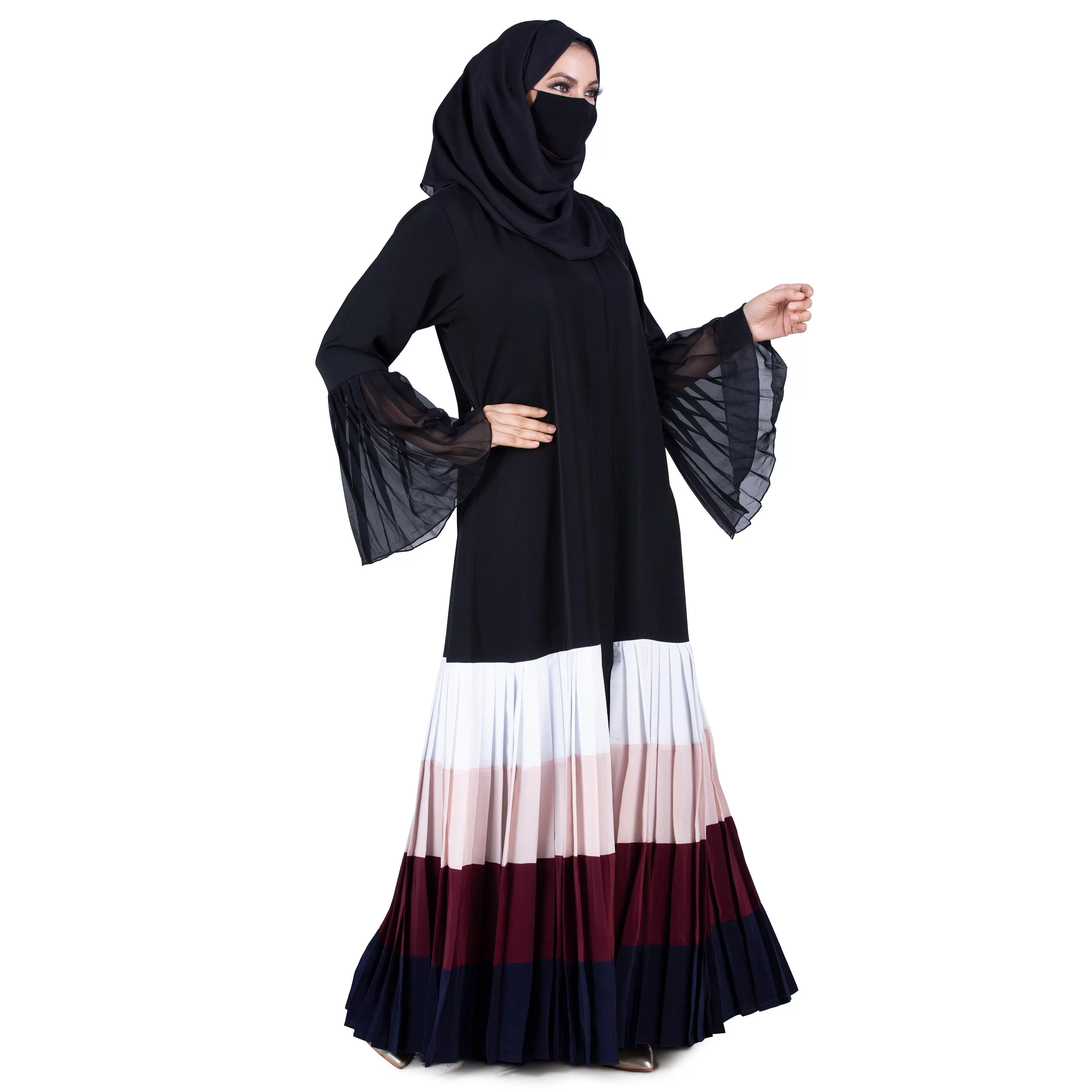 Treble Bottom Roseate Abaya for Women