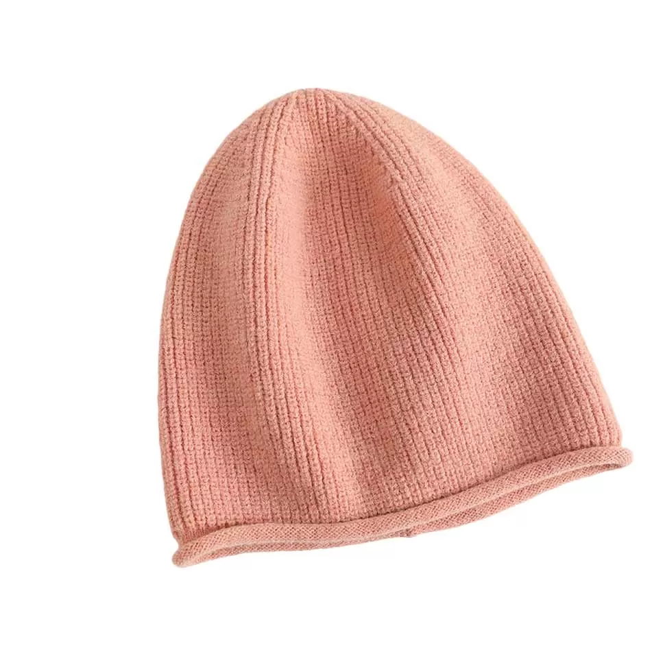 Trendy Solid Knit Beanie Hat