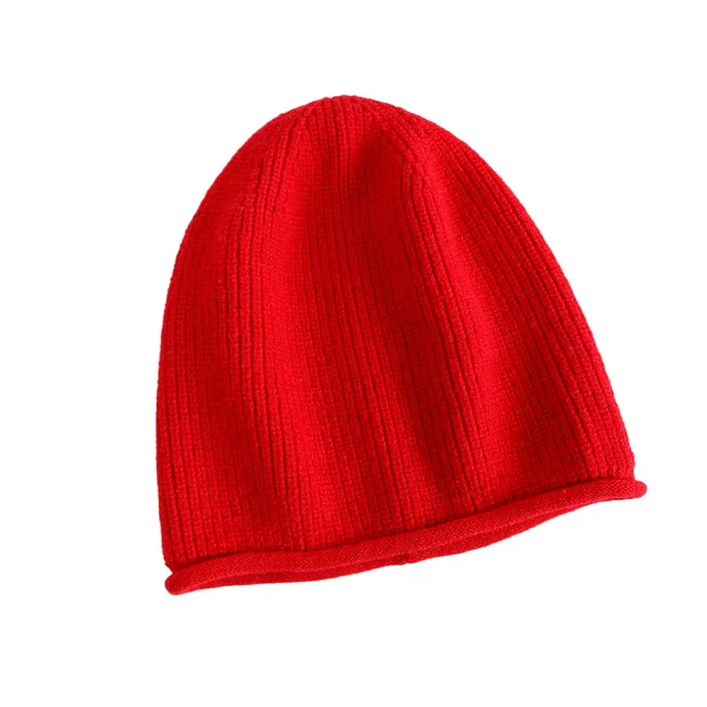 Trendy Solid Knit Beanie Hat