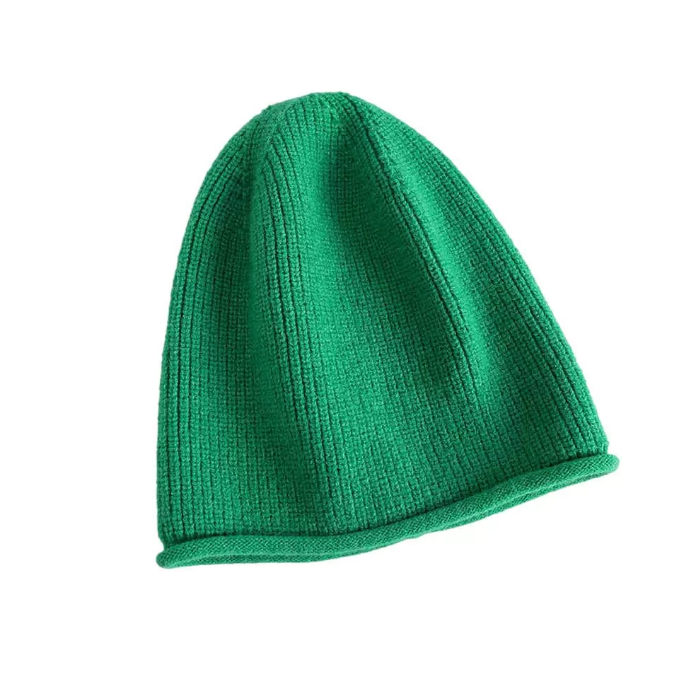 Trendy Solid Knit Beanie Hat