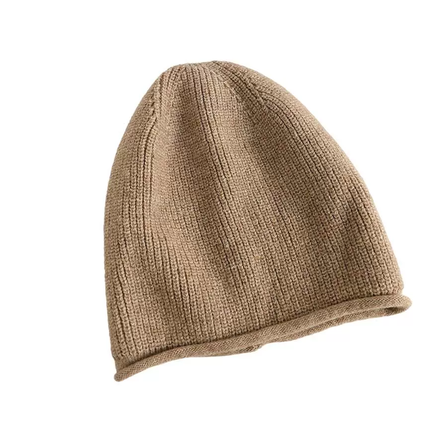 Trendy Solid Knit Beanie Hat