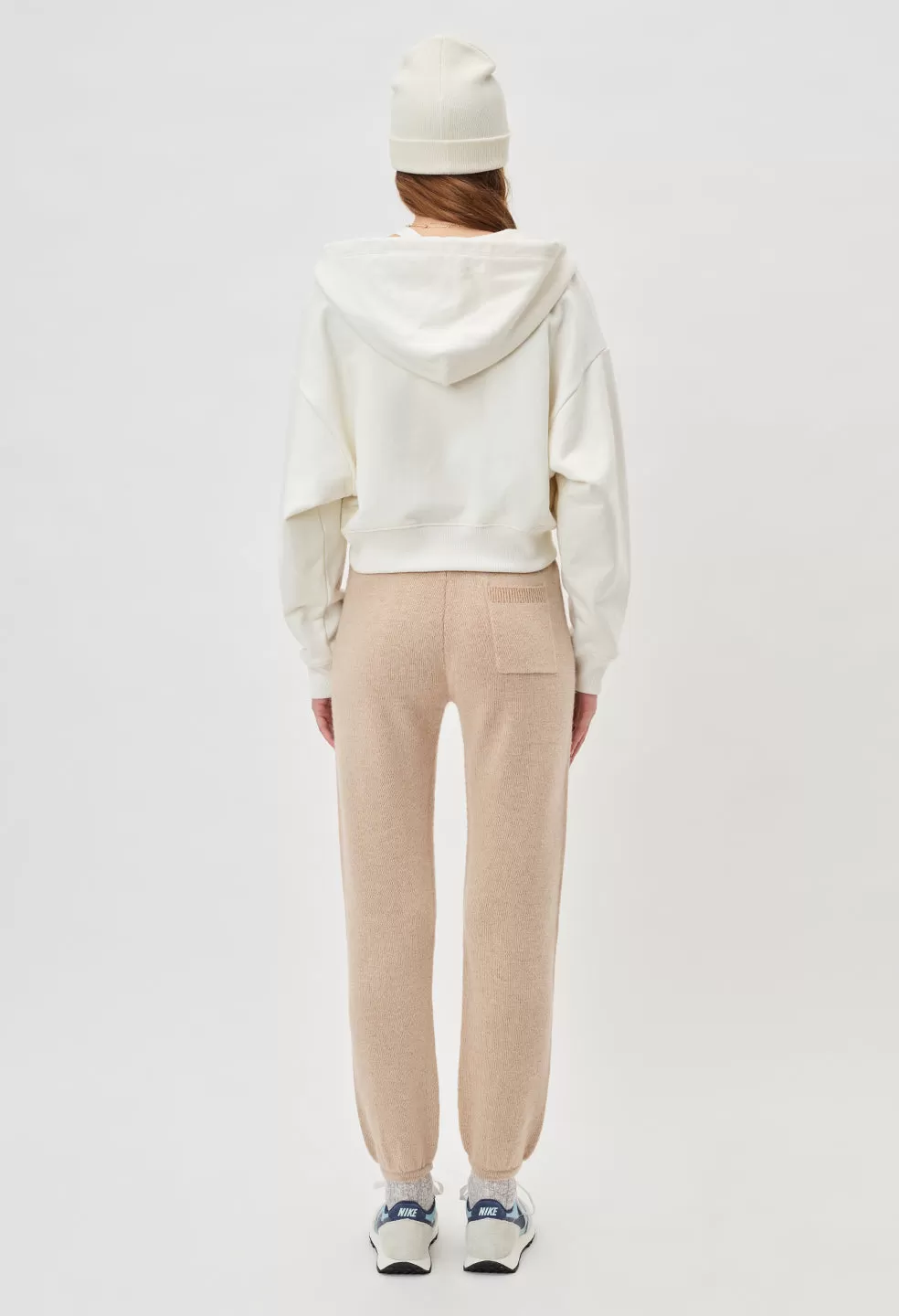 Two Tone Cashmere Sweatpants / Camel X Almond