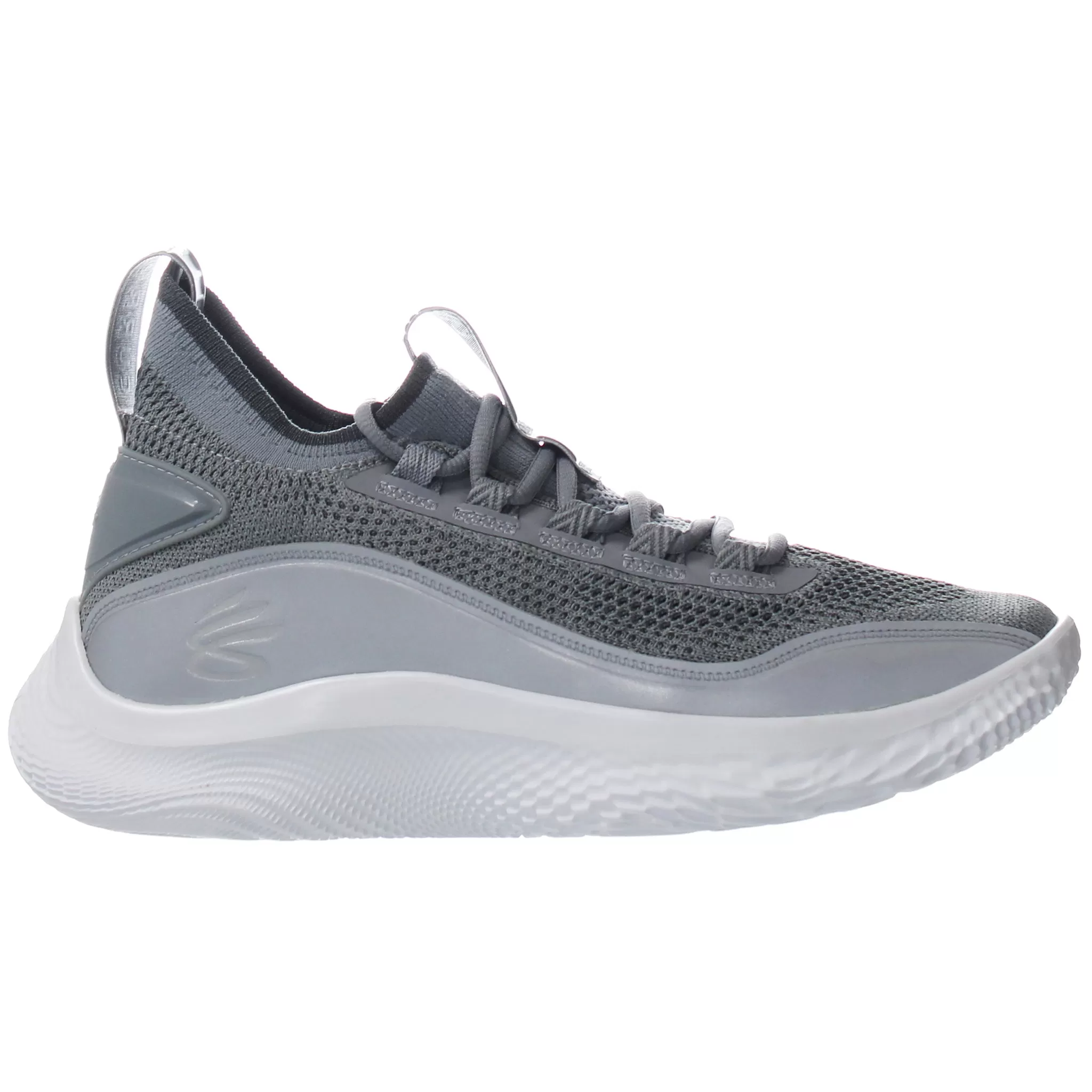 Under Armour Curry Flow 8 Shine Mens Grey Trainers