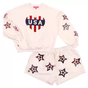 USA Super Soft Sequin Shorts