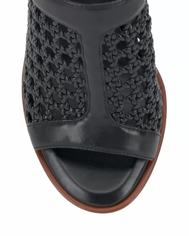 Vince Camuto FINDRI BLACK/SMALL PU WOVEN BURNISHED