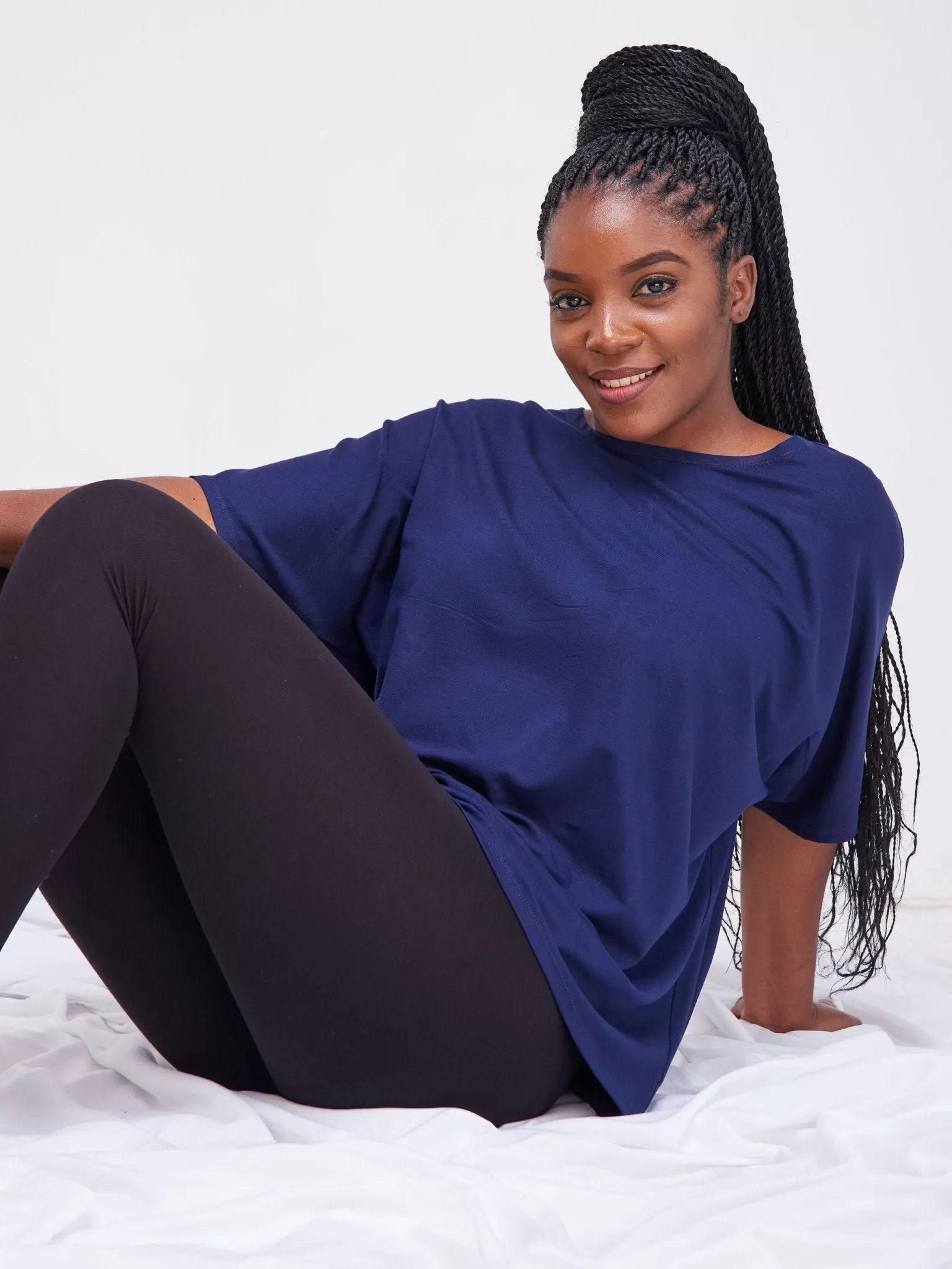 Vivo Arusha Dolman Top - Navy Blue