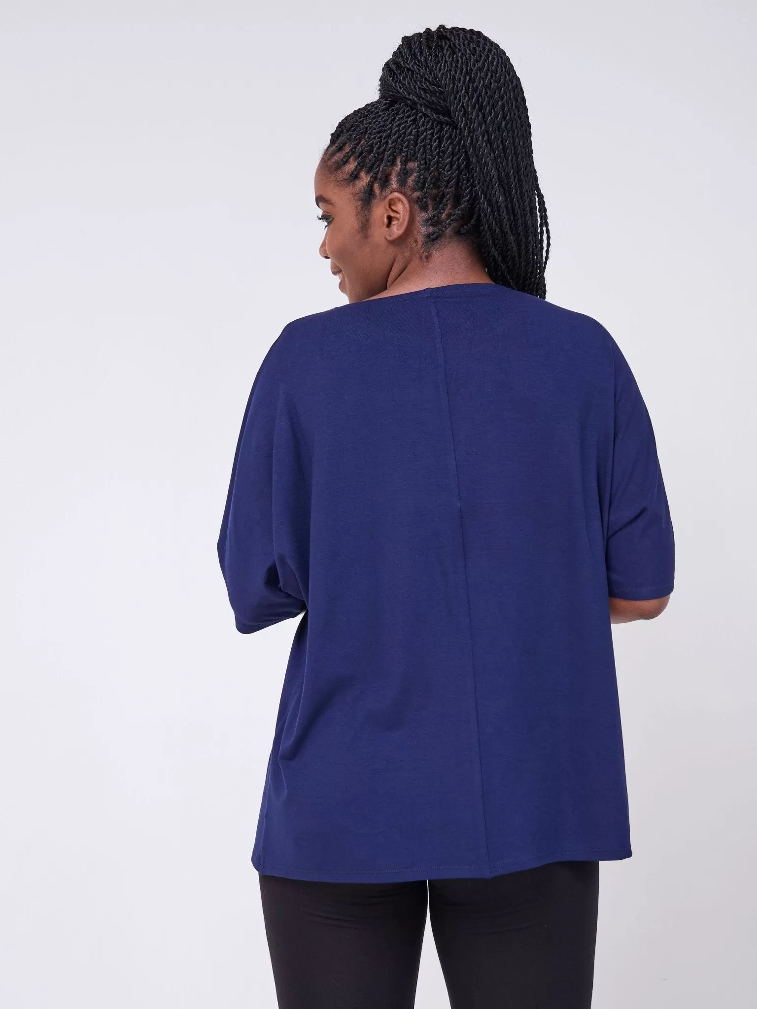 Vivo Arusha Dolman Top - Navy Blue