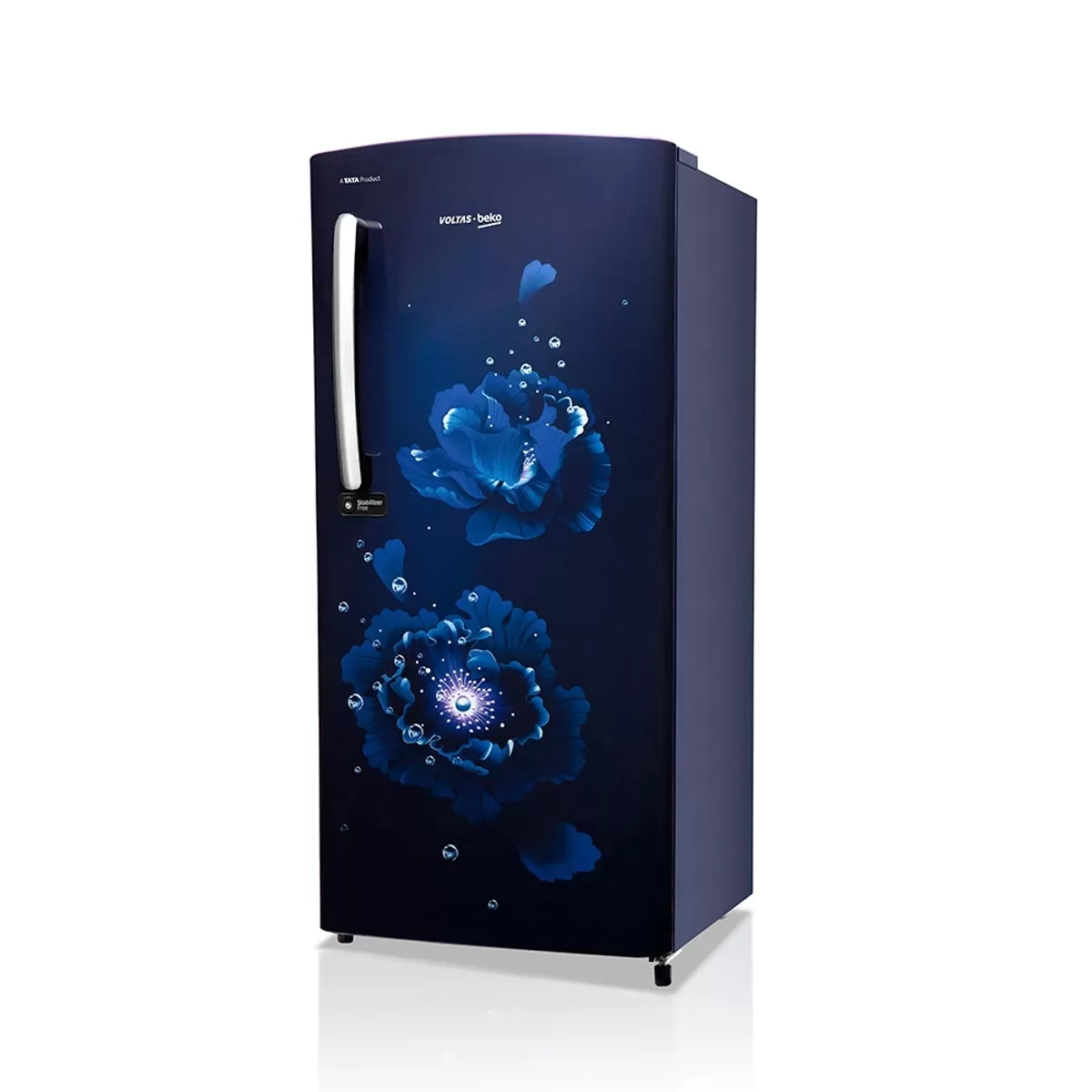 Voltas Beko 185 L, 4 Star, Single Door DC Refrigerator (Fairy Flower Blue)