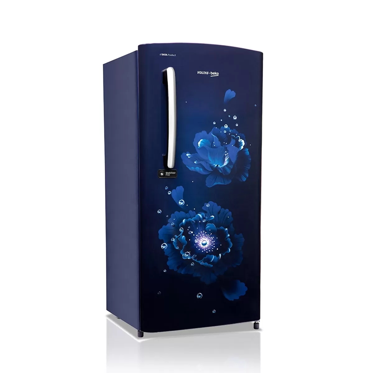 Voltas Beko 185 L, 4 Star, Single Door DC Refrigerator (Fairy Flower Blue)