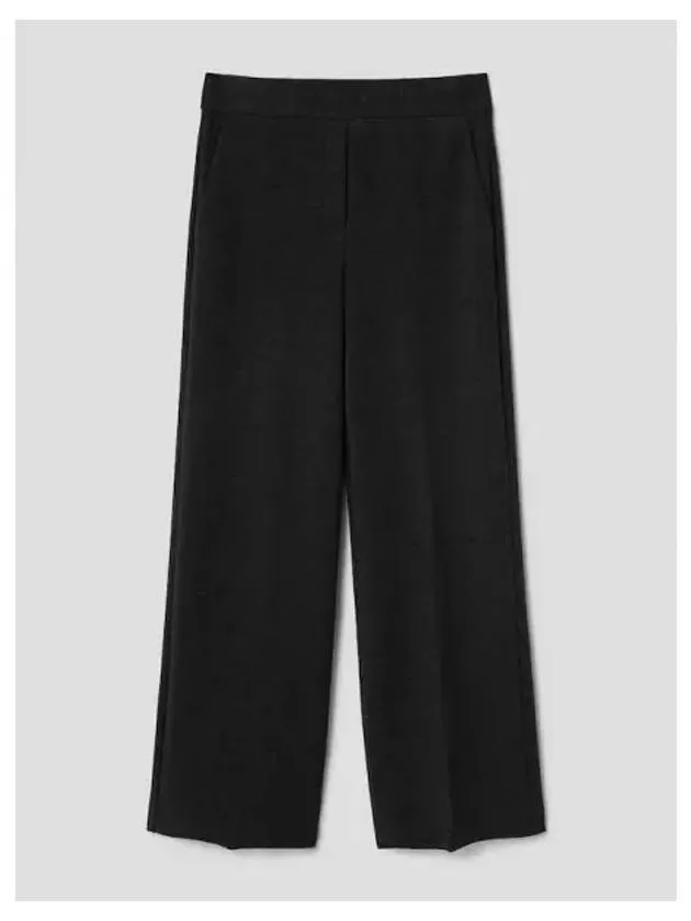 Women s double knit jersey Talbert flare pants trousers charcoal domestic product