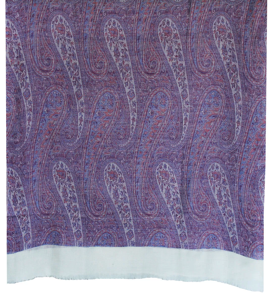 Women's Gift Paisley Wool Shawl Wrap India Clothing (82 x 42 inches)