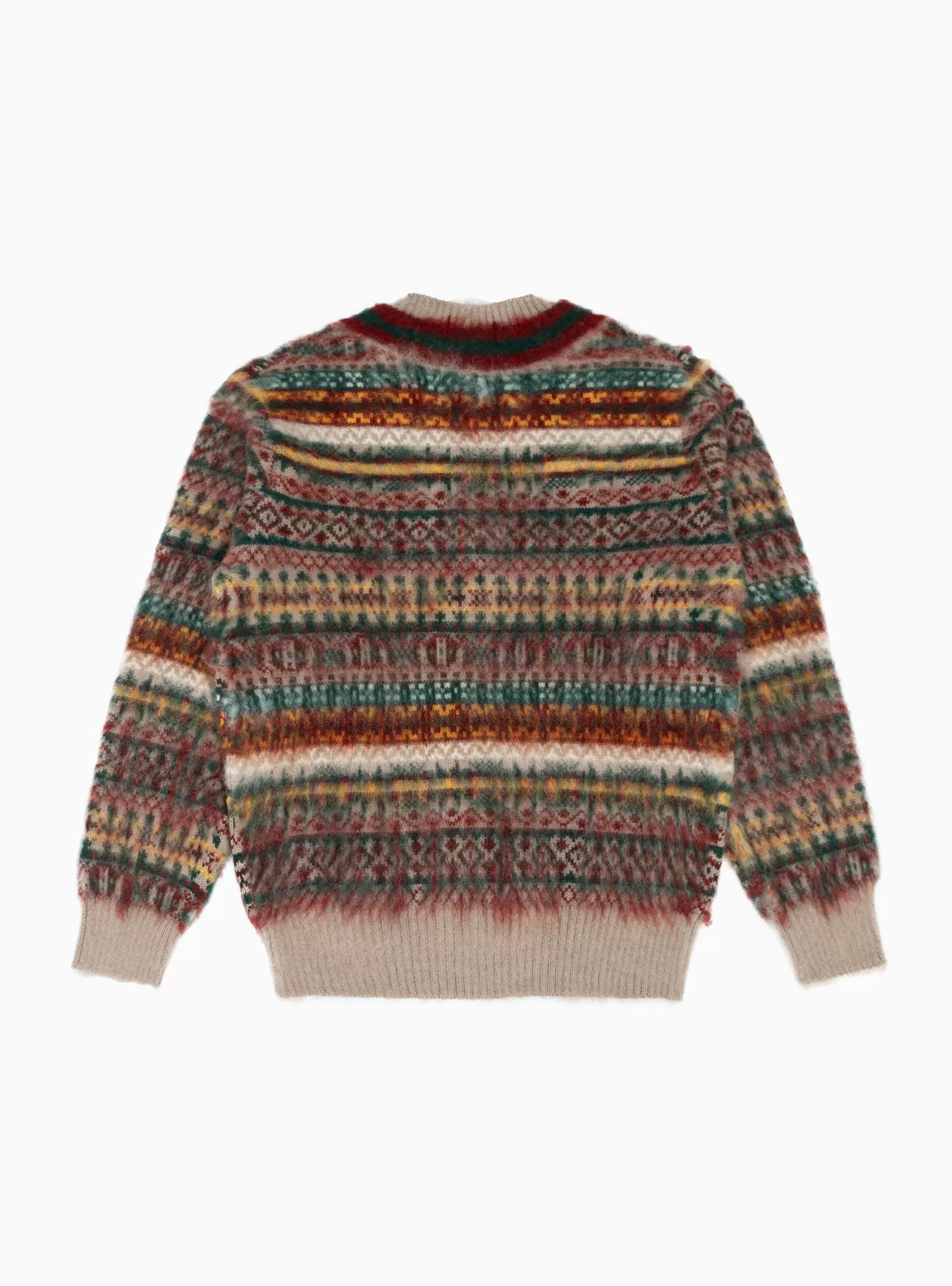 x gim Cricket Fair Isle Sweater Beige & Red