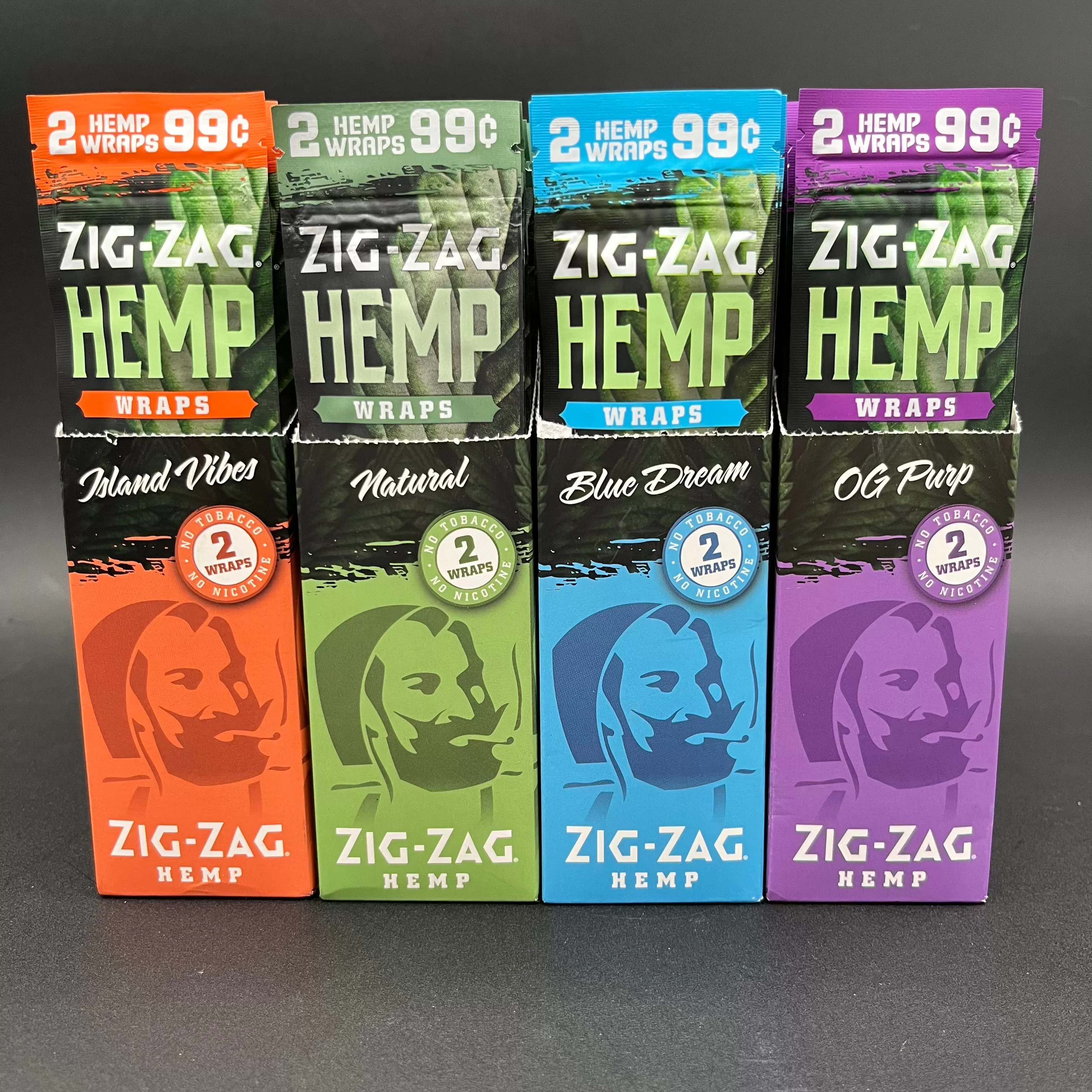 Zig Zag Hemp Wraps - 2pk